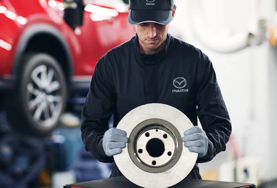 Brake inspection at Mazda of Spartanburg