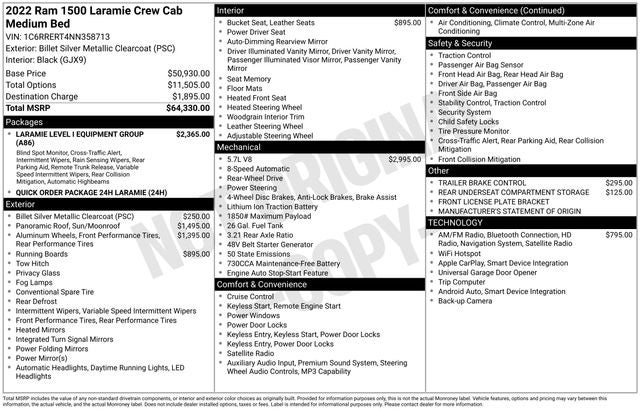 2022 RAM 1500 Laramie