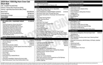 2020 RAM 1500 Big Horn/Lone Star