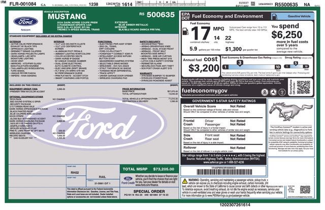 2024 Ford Mustang Dark Horse