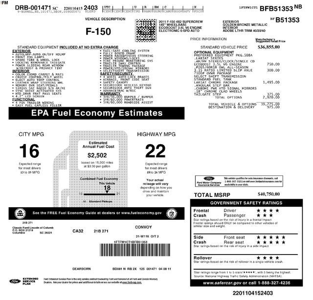 2011 Ford F-150 Lariat