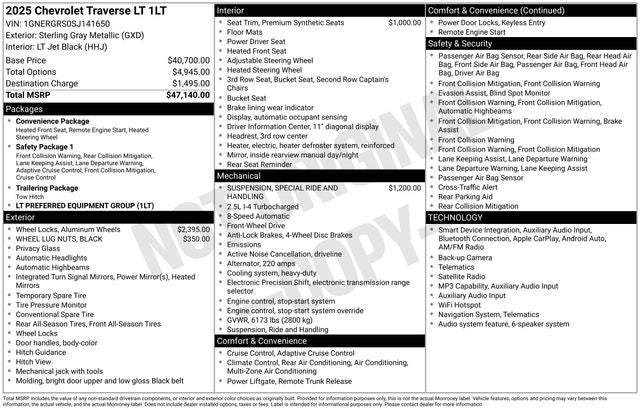 2025 Chevrolet Traverse LT 1LT
