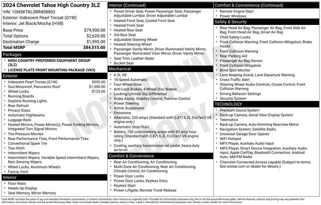 2024 Chevrolet Tahoe High Country