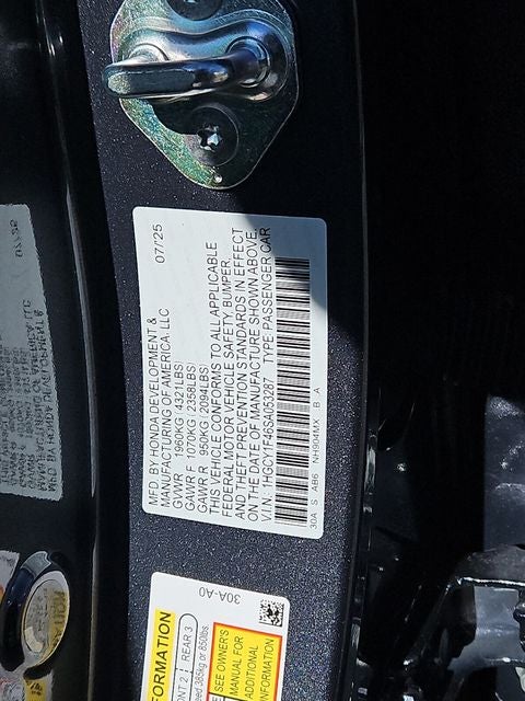 2025 Honda Accord SE