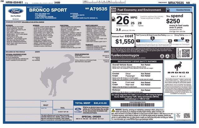 2021 Ford Bronco Sport Big Bend