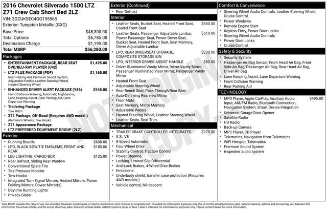 2016 Chevrolet Silverado 1500 LTZ 2LZ