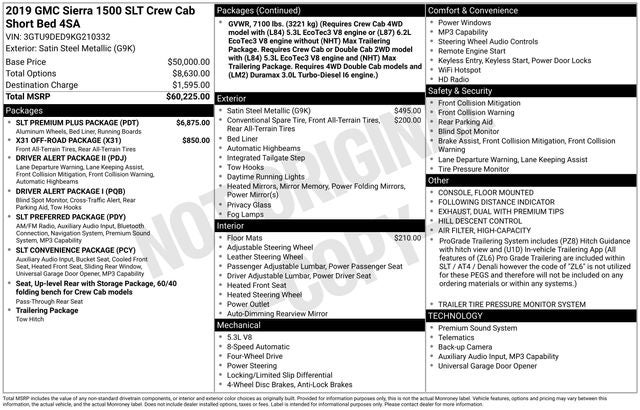 2019 GMC Sierra 1500 SLT