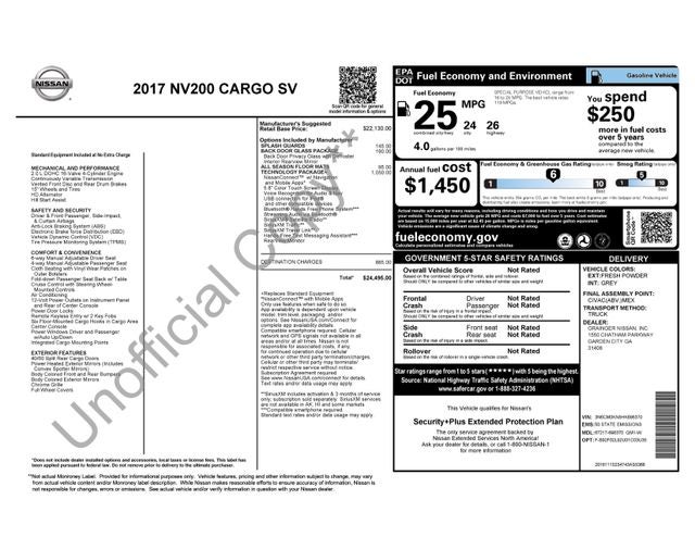 2017 Nissan NV200 SV