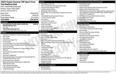 2020 Toyota Tacoma TRD Sport V6