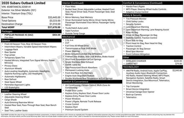 2020 Subaru Outback Limited