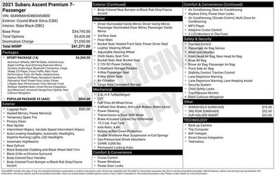 2021 Subaru Ascent Premium