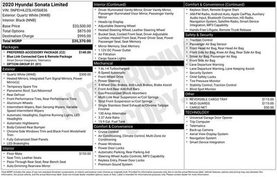 2020 Hyundai Sonata Limited