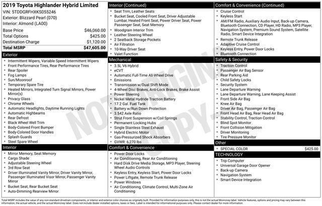 2019 Toyota Highlander Hybrid Limited