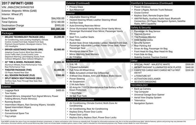 2017 INFINITI QX80 Base