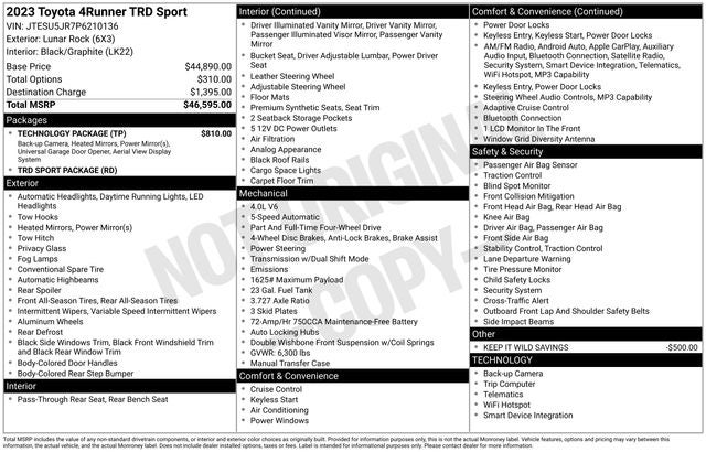 2023 Toyota 4Runner TRD Sport