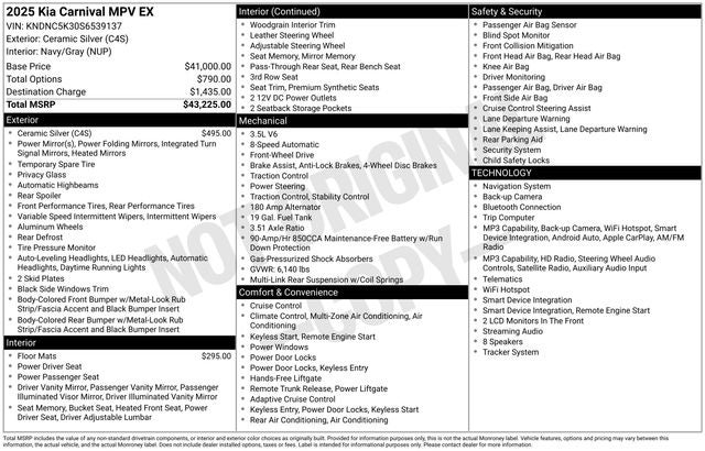 2025 Kia Carnival EX