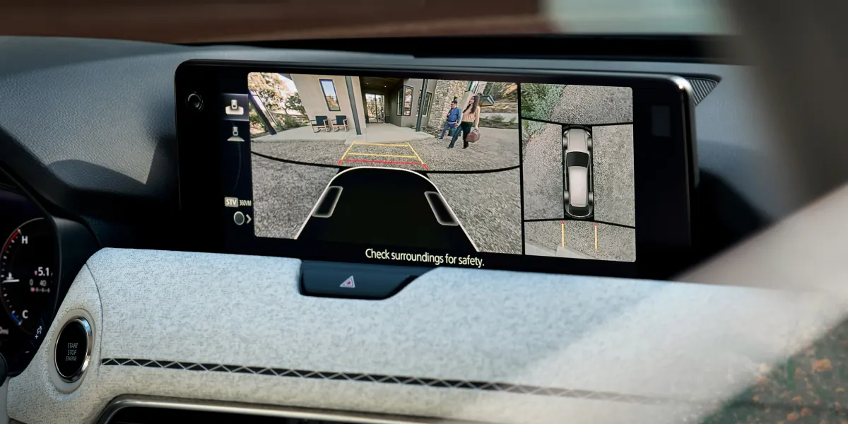 2027 Mazda CX-90 360° View Monitor on the center display | Mazda of Spartanburg in Spartanburg SC