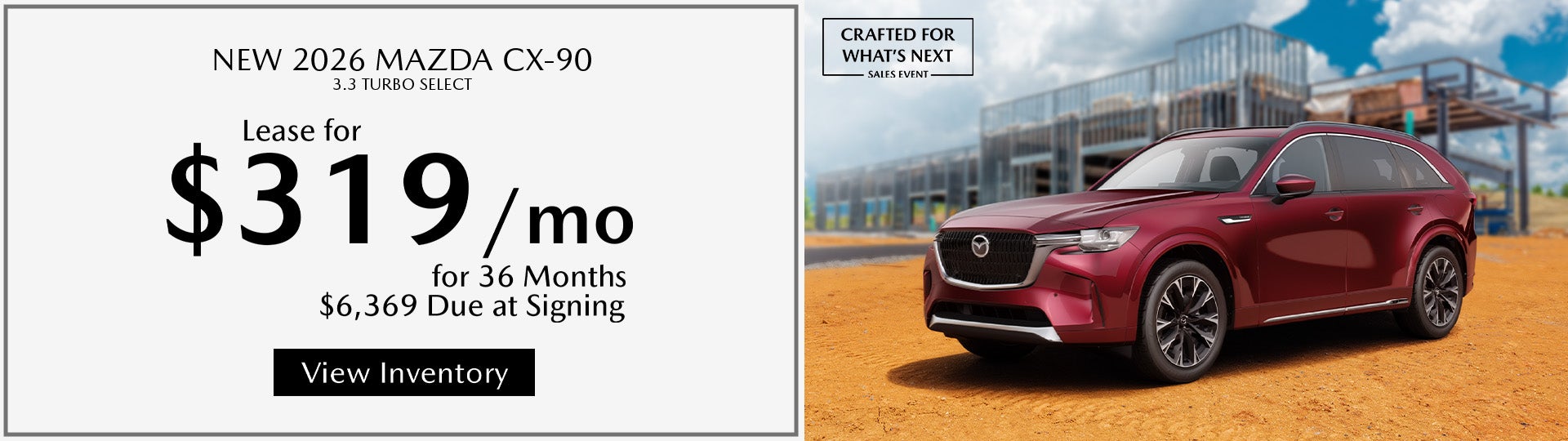 Lease a 2026 Mazda CX-90 for $319/month – Spartanburg, SC